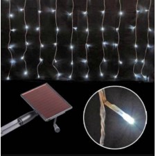 RIDEAU SOLAIRE 400X200CM LED BLANC