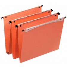 LOT DE 25 DOSSIERS SUSPENDUS 30 MM A4 KRAFT ORANGE