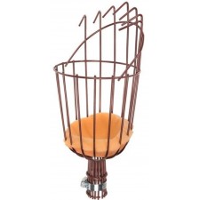 CUEILLE-FRUITS METALLIQUE AVEC GRIFFES ET COUSSINET ROUGE