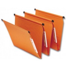 LOT DE 25 DOSSIERS SUSPENDUS POUR ARMOIRE FOND 30 MM A4 KRAFT ORANGE