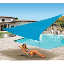 VOILE D'OMBRAGE TRIANGULAIRE TERRE JARDIN 3.6 X 3.6 X 3.6 TURQUOISE