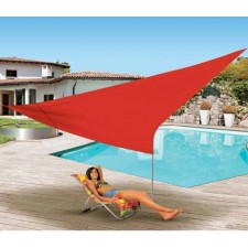 VOILE D'OMBRAGE TRIANGULAIRE TERRE JARDIN 3.6 X 3.6 X 3.6 ROUGE