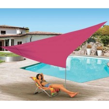 VOILE D'OMBRAGE TRIANGULAIRE TERRE JARDIN 3.6 X 3.6 X 3.6 ROSE