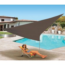 VOILE D'OMBRAGE TRIANGULAIRE TERRE JARDIN 3.6 X 3.6 X 3.6 TAUPE