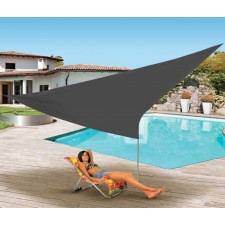 VOILE D'OMBRAGE TRIANGULAIRE TERRE JARDIN 3.6 X 3.6 X 3.6 ANTHRACITE