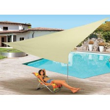 VOILE D'OMBRAGE TRIANGULAIRE TERRE JARDIN 3.6 X 3.6 X 3.6 ECRU