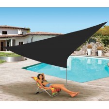 VOILE D'OMBRAGE TRIANGULAIRE TERRE JARDIN 3.6 X 3.6 X 3.6 NOIR