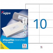 BOITE DE 1000 ETIQUETTES BLANCHES MULTI-USAGES 105X57MM
