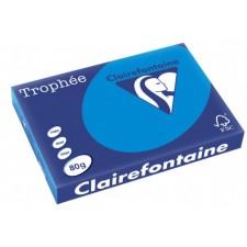 RAMETTE CLAIREFONTAINE A3 BLEU TURQUOISE 80G 500 FEUILLES