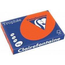 RAMETTE A3 CLAIREFONTAINE ROUGE CARDINAL 80G 500 FEUILLES