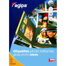 10 ETIQUETTES A4 PHOTO BRILLANTE 89X127MM