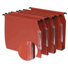 25 DOSSIERS SUSPENDUS DEFI TIROIR FOND V A4 KRAFT ORANGE
