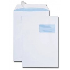 BOITE DE 250 POCHETTES 229X324MM BLANCHES ECONOMIQUES 90 G + FENETRE