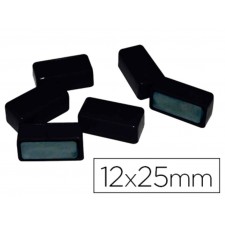 6 AIMANTS MAGNETIQUES 12X25MM NOIRS