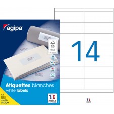 BOITE DE1400 ETIQUETTES MULTIUSAGE 105X39