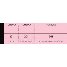 BLOCS TOMBOLA ROSE COUPONS NUMEROTES 50X150