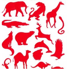 GOMMETTES APLI KIDS ANIMAUX SAUVAGES 1 PAQUET DE 12 FEUILLES