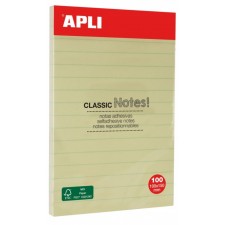 BLOC NOTE LIGNE JAUNE 150X100MM