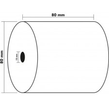 BOBINE CAISSE ENREGISTREUSE 80 X 80 X 12 VIERGE THERMIQUE 58G