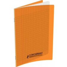 CAHIER AGRAFE 170X220 POLYPRO ORANGE 70G 192 PAGES