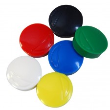 LOT DE 6 AIMANTS RONDS A20 MM COLORIS ASSORTIS