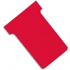 FICHES PLANNING EN T UNICOLORES- ETUI DE 100 FICHES- INDICE 2- ROUGE