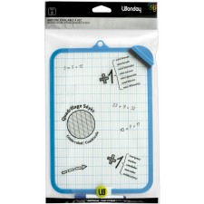 ARDOISE BLANCHE 2 FACES  CADRE COULEUR 18 5 X 26 CM