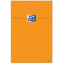 BLOC-NOTES OXFORD GRANDS CARREAUX FORMAT A4 160 PAGES 80G ORANGE