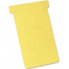 FICHES PLANNING EN T UNICOLORES- ETUI DE 100 FICHES JAUNE