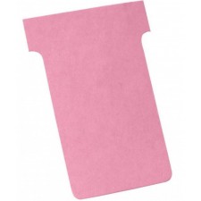 FICHES PLANNING EN T UNICOLORES- ETUI DE 100 FICHES ROSE