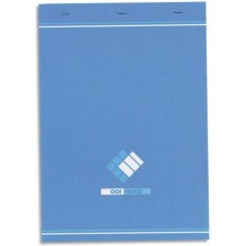BLOC-NOTES A4 PETITS CARREAUX 5MM 200 PAGES AGRAFEES