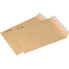 PAQUETS DE 50 POCHETTES FORMAT 176X250MM KRAFT MILLE RAIES 90 GRS