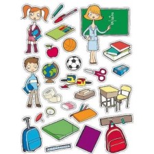 GOMMETTES APLI KIDS THEME ECOLE 12 FEUILLES