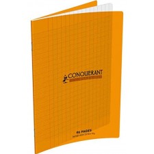 CAHIER AGRAFE 170X220 POLYPRO ORANGE 90G 48 PAGES CLASSIQUE