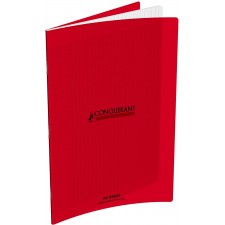 CAHIER AGRAFE 170X220 POLYPRO ROUGE 90G 48 PAGES CLASSIQUE