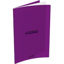 CAHIER AGRAFE 170X220 POLYPRO VIOLET 90G 48 PAGES CLASSIQUE