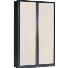 ARMOIRE HAUTE DEMONTABLE CLASS 120 A RIDEAUX 3 TABLETTES - 198X120 BEIGE