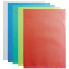 BOITE DE 100 POCHETTES-COIN NEUTRES A4 POLYPROPYLENE GRAINE EPAISSEUR 12-100EME