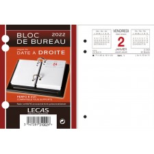 BLOC DE BUREAU LECAS CLASSIQUE DATE A DROITE 8-5X11-5CM 2020 FRANCAIS