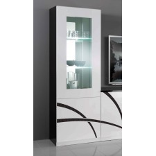 VITRINE MILANO 1 PORTE BLANCHE