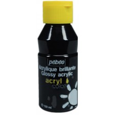 PEINTURE ACRYLCOLOR PEBEO 150ML NOIR DES 5 ANS