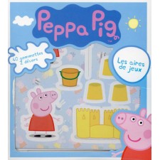 POCHETTES GOMMETTES LES AIRES DE JEUX  PEPPA PIG- 40 GOMMETTES  2 DECORS