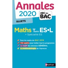ANNALES BAC 2020 MATHEMATIQUES TLE ES-L - SUJETS BAC 2019