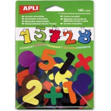 POCHETTE DE 150 GOMMETTES APPLI CHIFFRES 0-9 MULTICOLORES