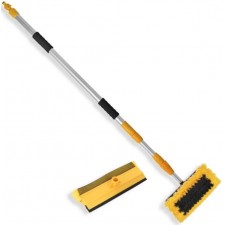 BALAI DE LAVAGE AUTO EXTENSIBLE EURO VANADIUM 300CM JAUNE NOIR
