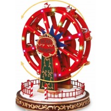MANEGE NOEL GRANDE ROUE LUMINEUSE A PILE ROUGE