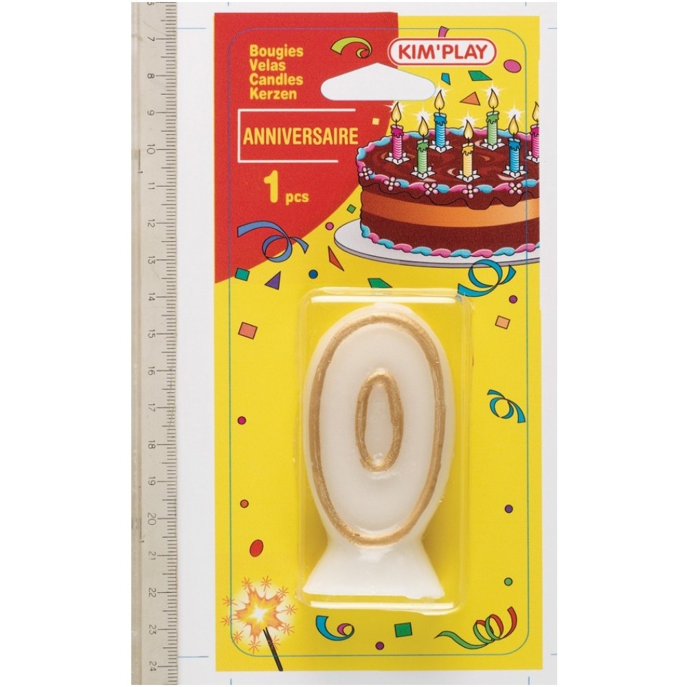 Bougie led transparente Chiffre 2 pour votre gâteau d'anniversaire