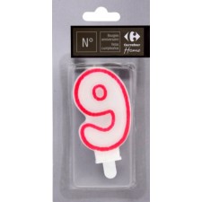 BOUGIE ANNIVERSAIRE CHIFFRE NUMERO 9