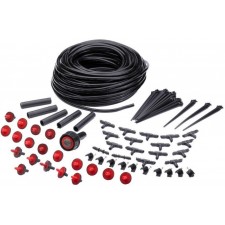 KIT D'ARROSAGE GOUTTE A GOUTTE TERRE JARDIN 23M NOIR