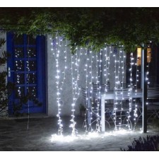 RIDEAU STALACTITE LA BOUTIQUE DE NOEL 3MX2M 600 LED BLANC
